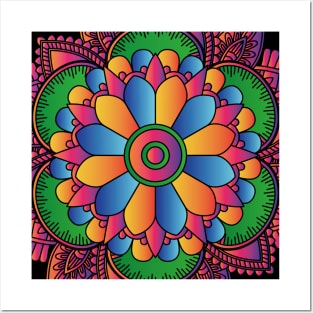 Colored Mandala Posters and Art